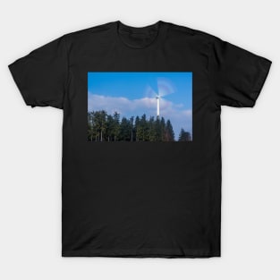 Wind turbine near Kniebis, Black Forest, Germany T-Shirt